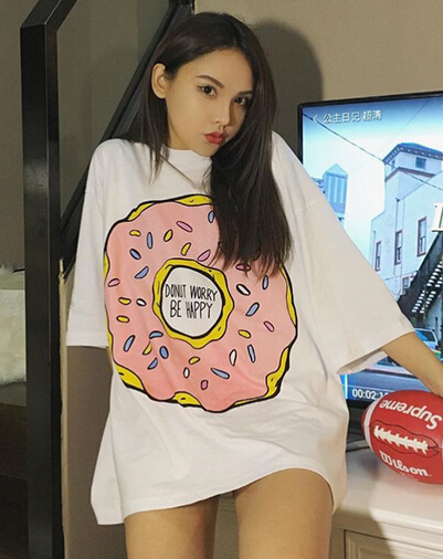 女装韩版下身裙,女式韩版宽松裙t恤