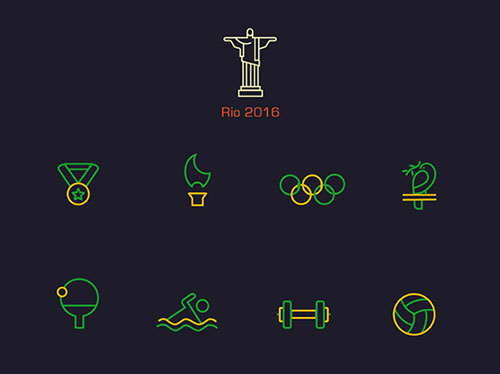 奥运会24个项目图标下载,夏季奥运会运动项目卡通图片