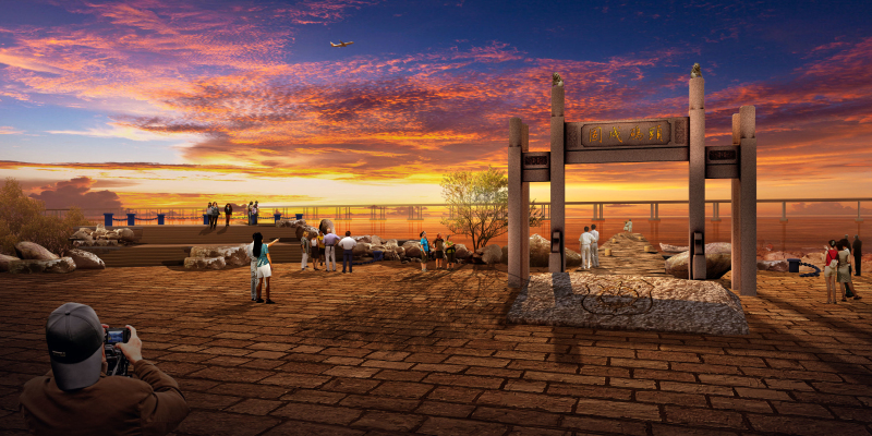 西湾红树林湿地公园滨海长廊,黄岛红树林滨海公园