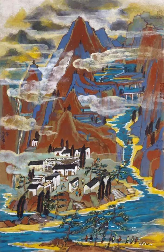 国画山水风景欣赏大全,中国最美山水风景国画