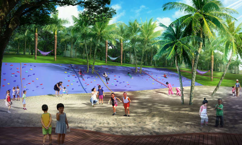 西湾红树林湿地公园滨海长廊,黄岛红树林滨海公园