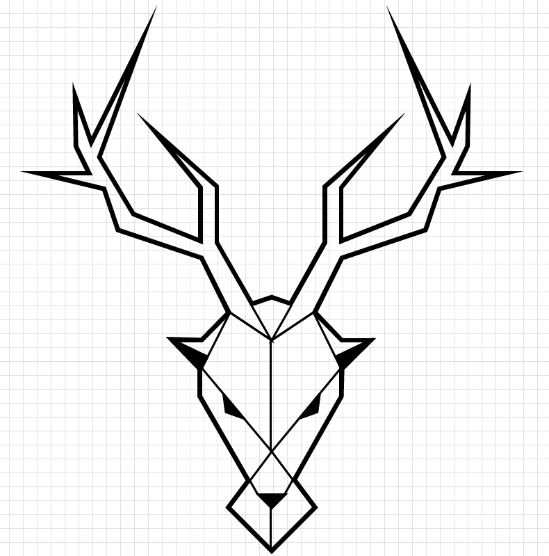 ps山水logo设计有山有水有鹿,极简风格的鹿logo