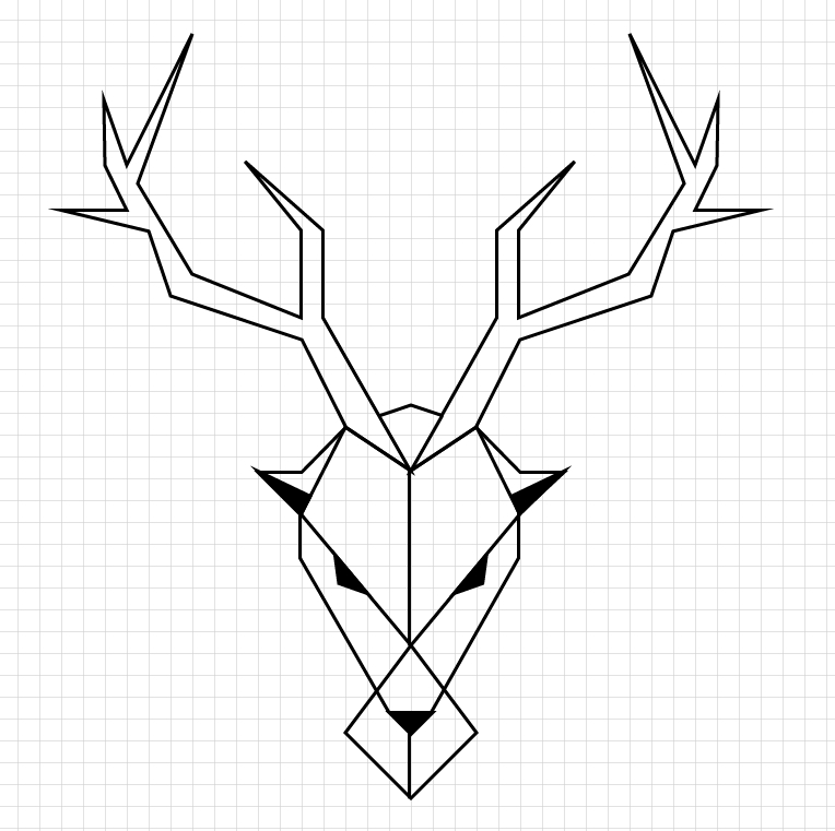 ps山水logo设计有山有水有鹿,极简风格的鹿logo