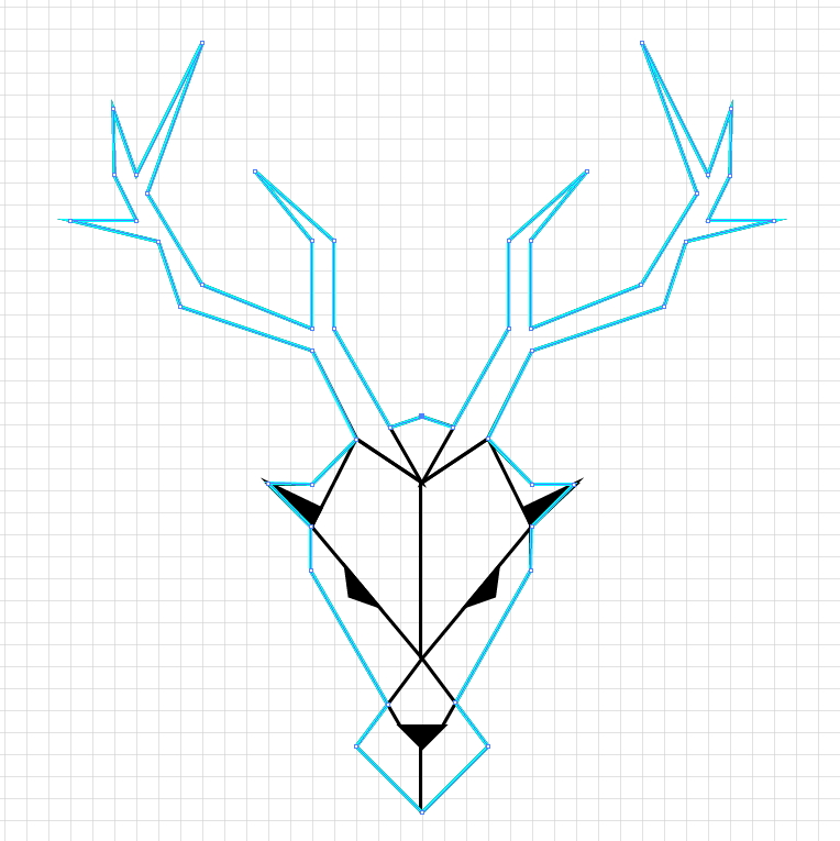 ps山水logo设计有山有水有鹿,极简风格的鹿logo