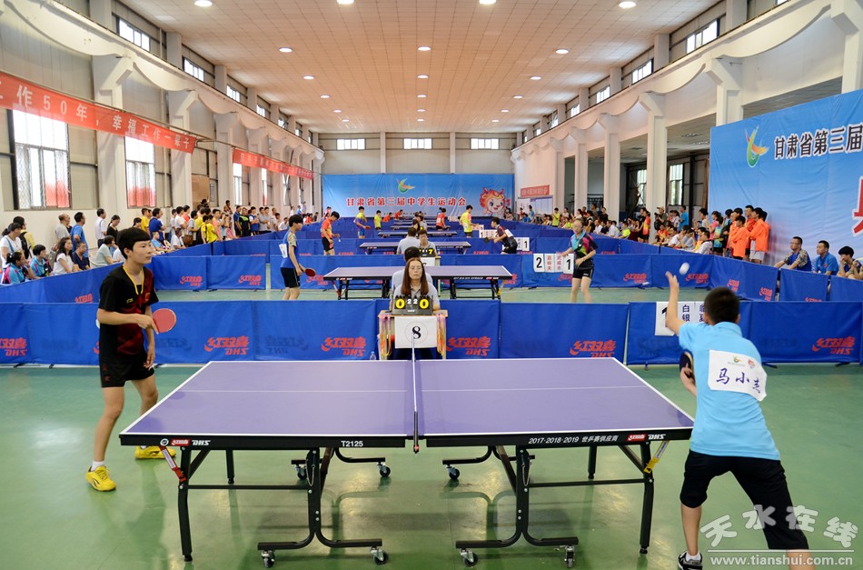 甘肃省第三届中学生运动会8月9日比赛掠影,组图