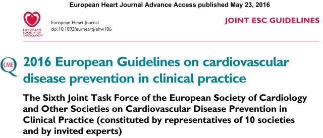 aha血汗管疾病一级预防指南,2018esc高血压指南ppt