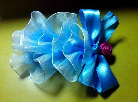 如何用丝带编蝴蝶结发卡,丝带diy蝴蝶结发卡图片教程