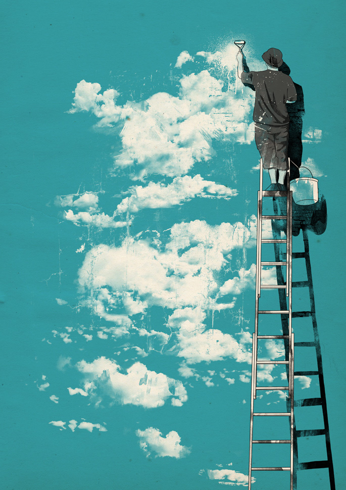 一位年轻艺术家的肖像,一位大师的插画