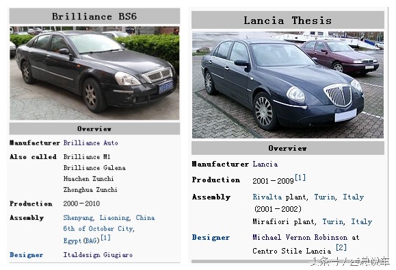 出自同一个平台的汽车,同一元素设计