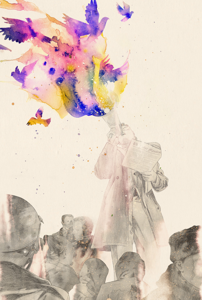 一位年轻艺术家的肖像,一位大师的插画