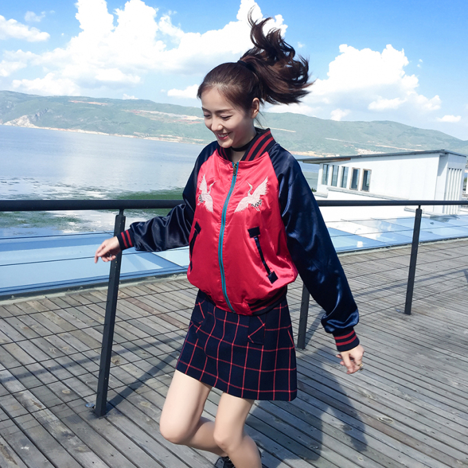 初秋休闲棒球服,秋季港风棒球服