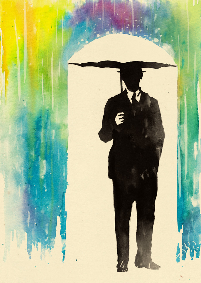 一位年轻艺术家的肖像,一位大师的插画