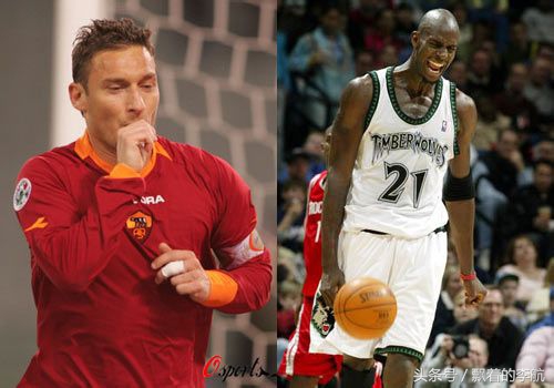 足球和篮球的两大传奇,加内特托蒂