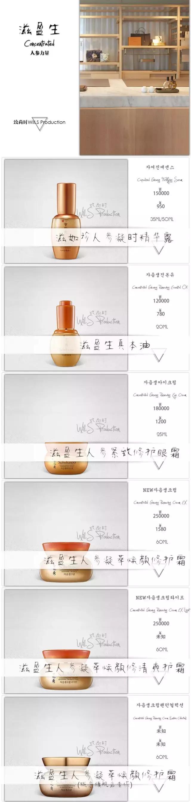 雪花秀最新价格表,雪花秀人参系列在韩国多少钱
