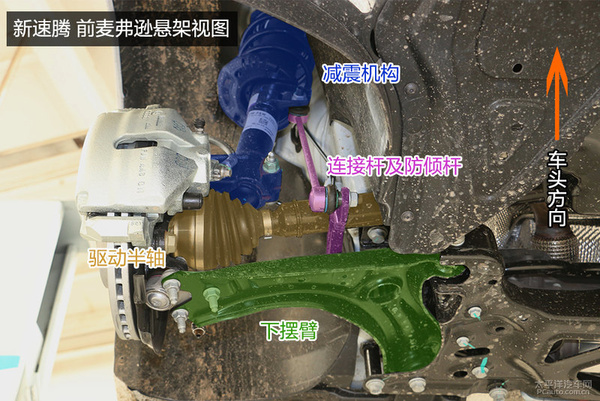 速腾底盘对比迈腾底盘,底盘工整