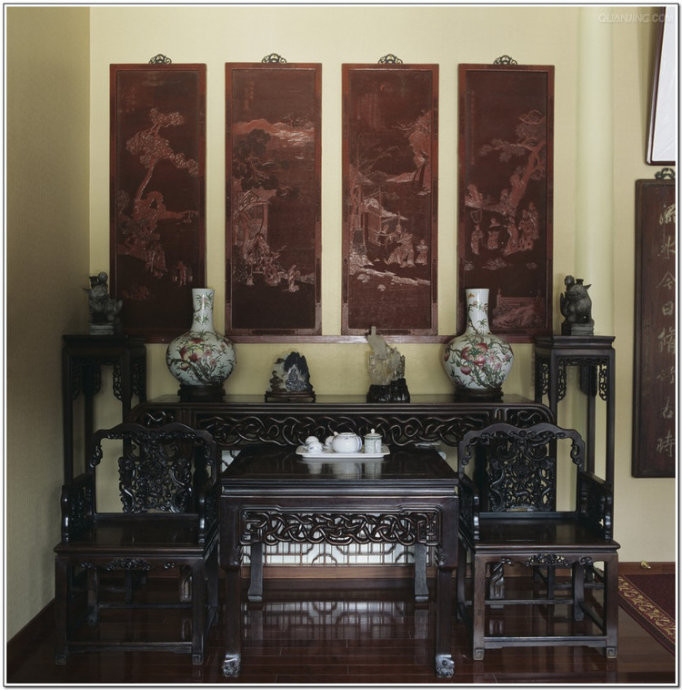 中式书房家具布置,中式家具怎样布置客厅