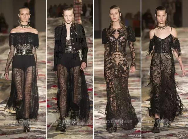 时装周盛世美颜观众,mcqueen24年秋冬走秀解析