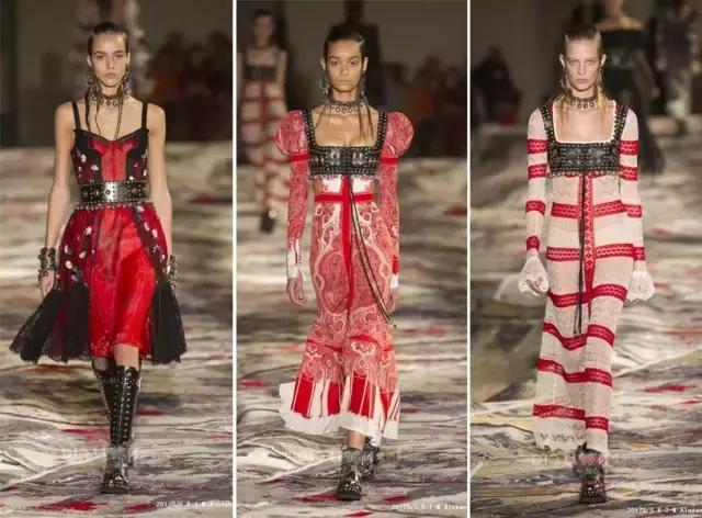 时装周盛世美颜观众,mcqueen24年秋冬走秀解析