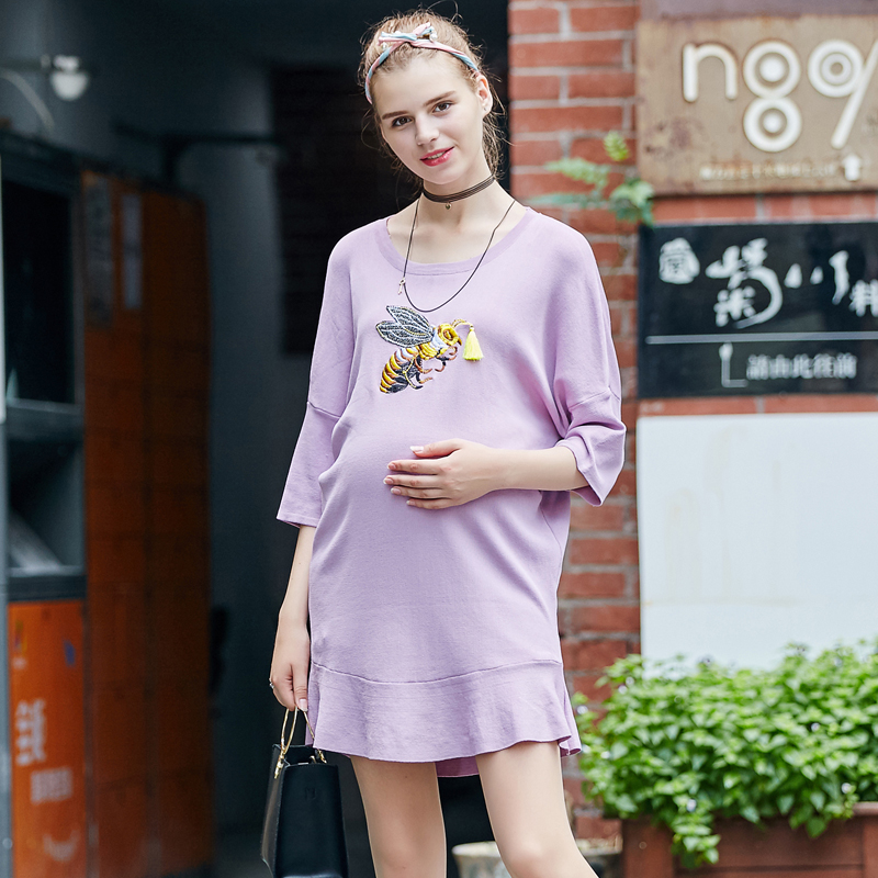 孕妇装秋冬连衣裙时尚辣妈,秋款孕妇装好看又时髦