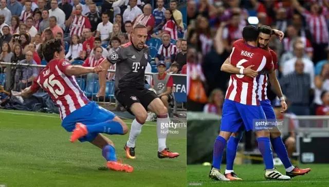 又见大红背球衣！不过马竞这点还是很良心的