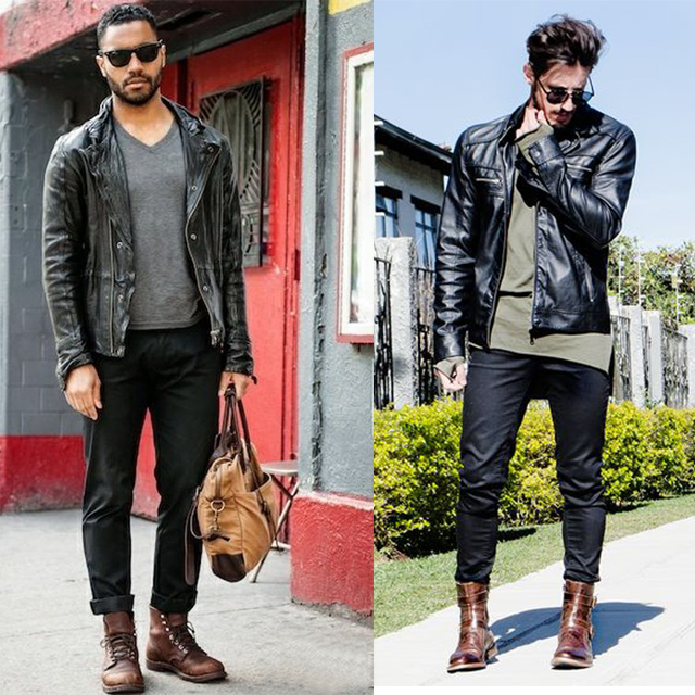 皮夹克又Man又有型，跟超会穿的酷boy学学如何穿搭