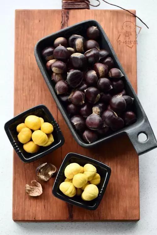 栗子好吃又好剥的方法,空气炸锅剥了皮的栗子的做法