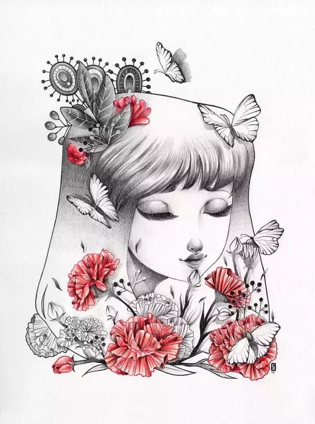 插画魔卡少女樱,插画少女和猫图片