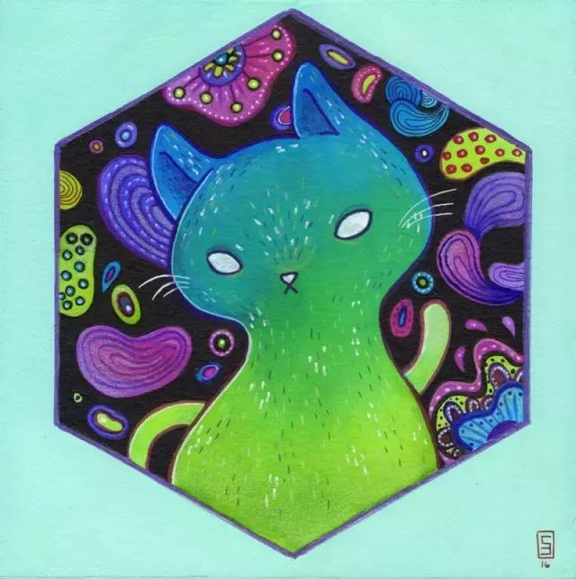 插画魔卡少女樱,插画少女和猫图片