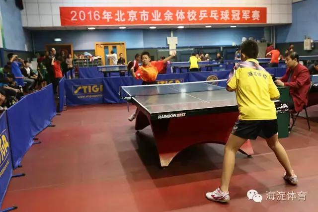 北京市锦标赛乒乓球双打,北京青少年乒乓球锦标赛甲组