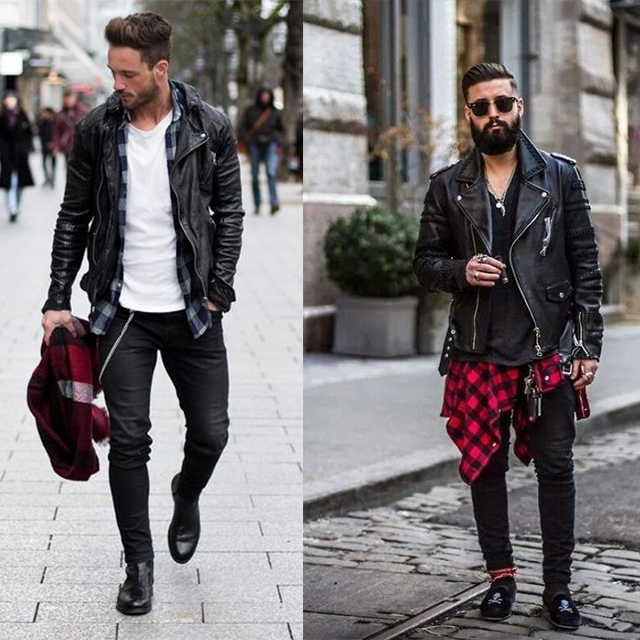 皮夹克又Man又有型，跟超会穿的酷boy学学如何穿搭