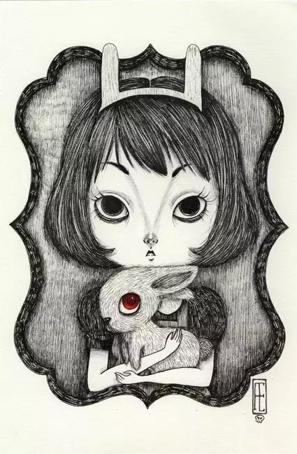 插画魔卡少女樱,插画少女和猫图片