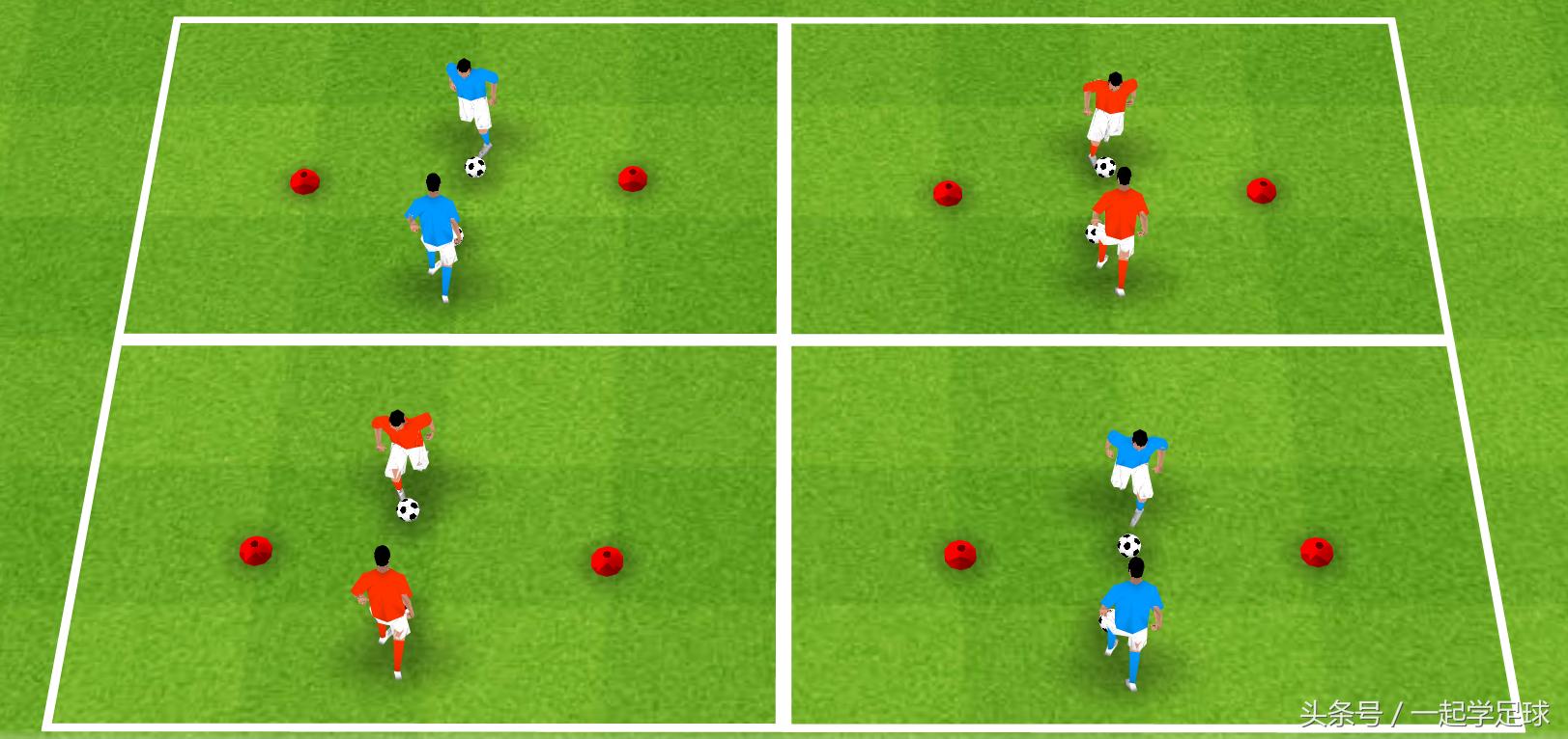 足球新手带球基本功训练,一起学球一起进步
