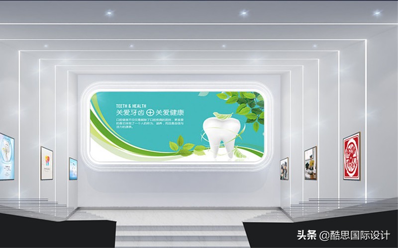 牙科诊所20平米装修,190平黑白灰牙科诊所装修设计
