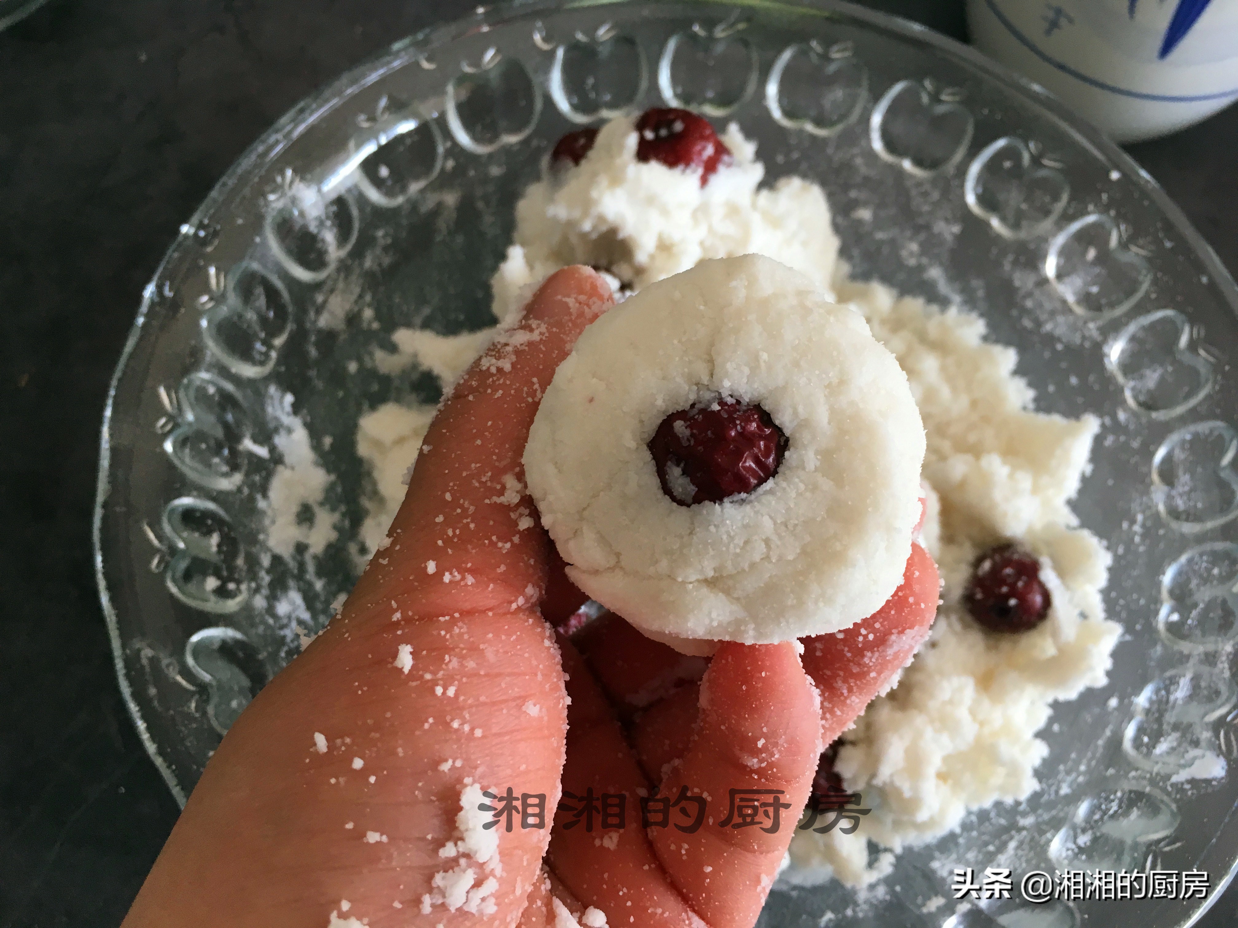 糯米粉绿豆红枣点心,一碗糯米粉半只南瓜发糕