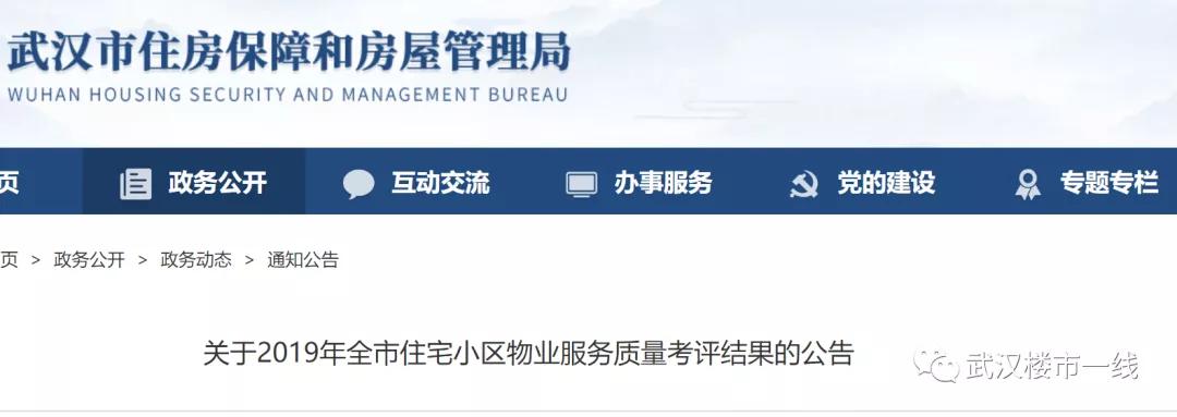 刚刚！武汉最牛B的物业公司评选出炉！看看有没有你家物业？