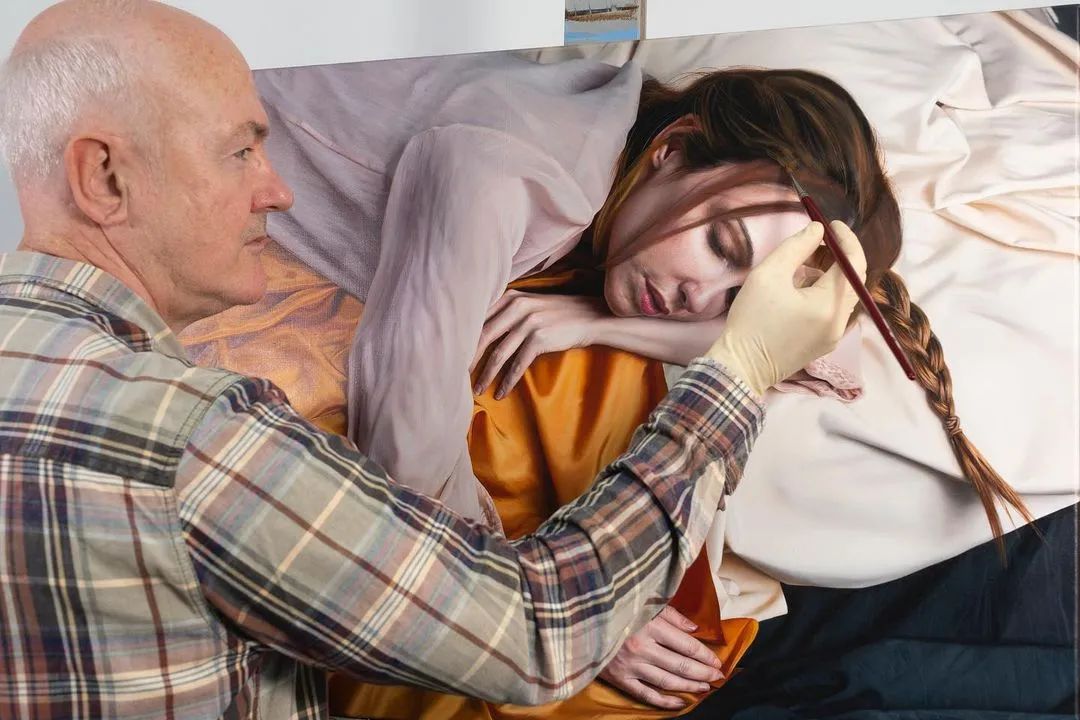 冷军超写实绘画图片,不输冷军的超写实画作