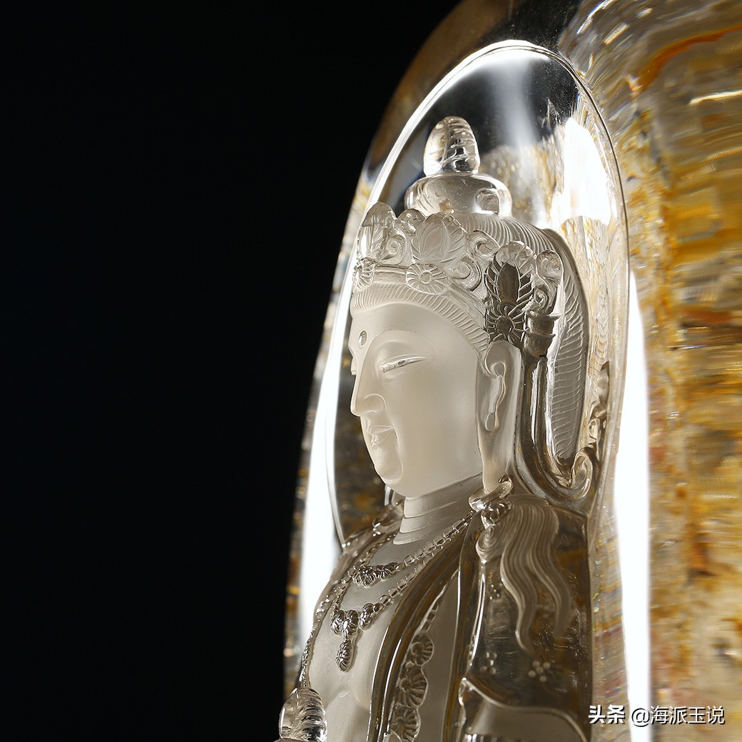 密教石刻造像,水晶内雕密宗佛像