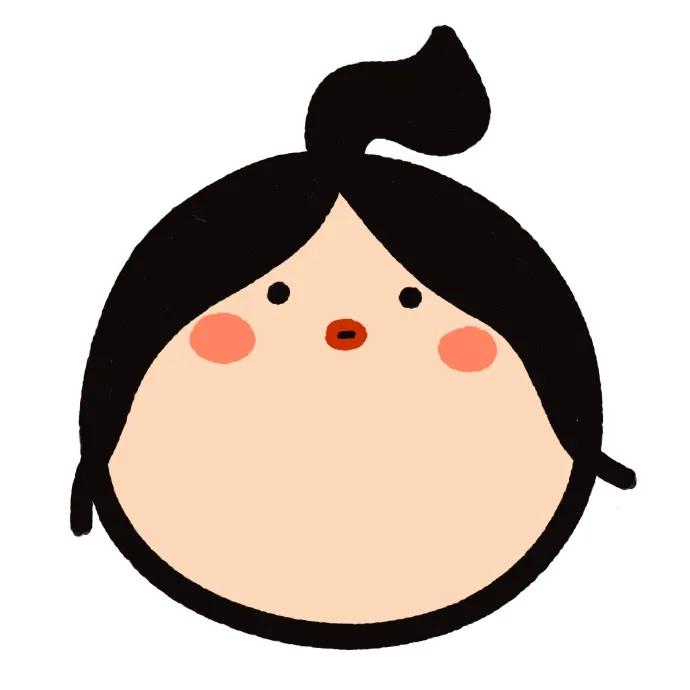 六种脸型头像插画,好看头像线描简单