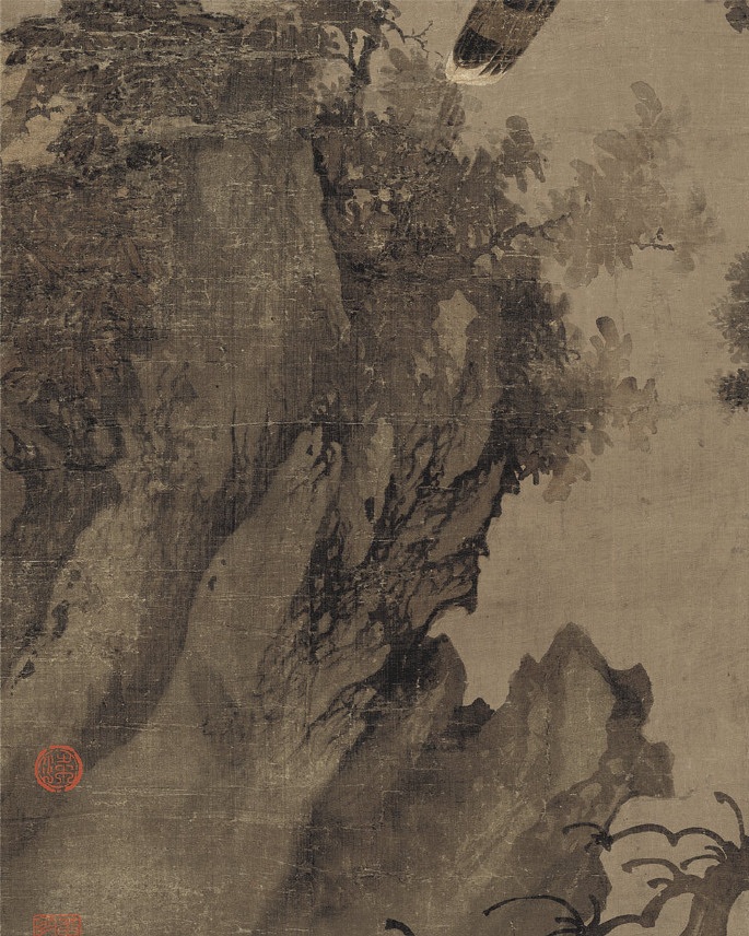 650年前的《柏鹰图》，用笔工细有特色，是古代国画的代表作品