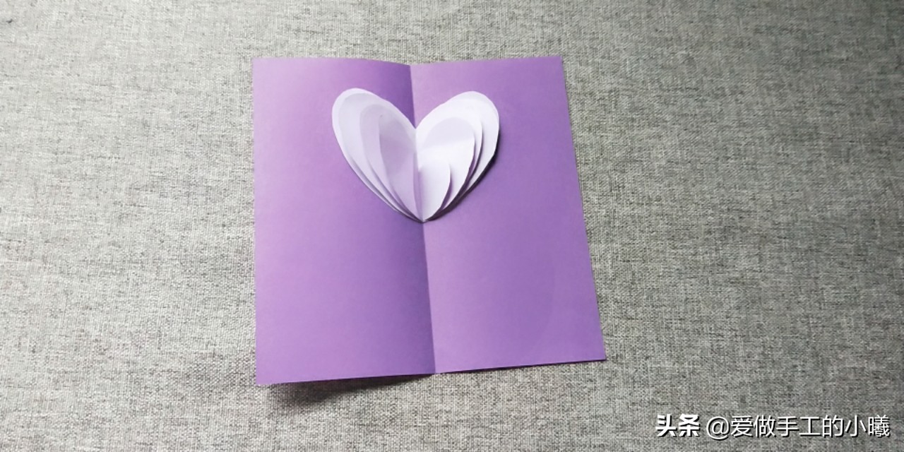 教师节手工贺卡立体爱心,贺卡里的立体爱心怎么做