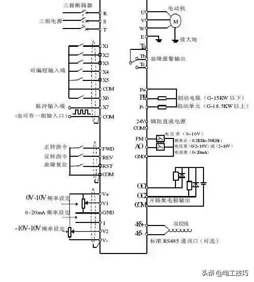 pid变频器接线图解,变频器接线大全图解
