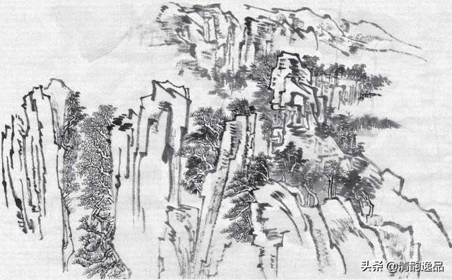 简单零基础的山水人物画手绘教程,儿童山水画10-12岁国画范画
