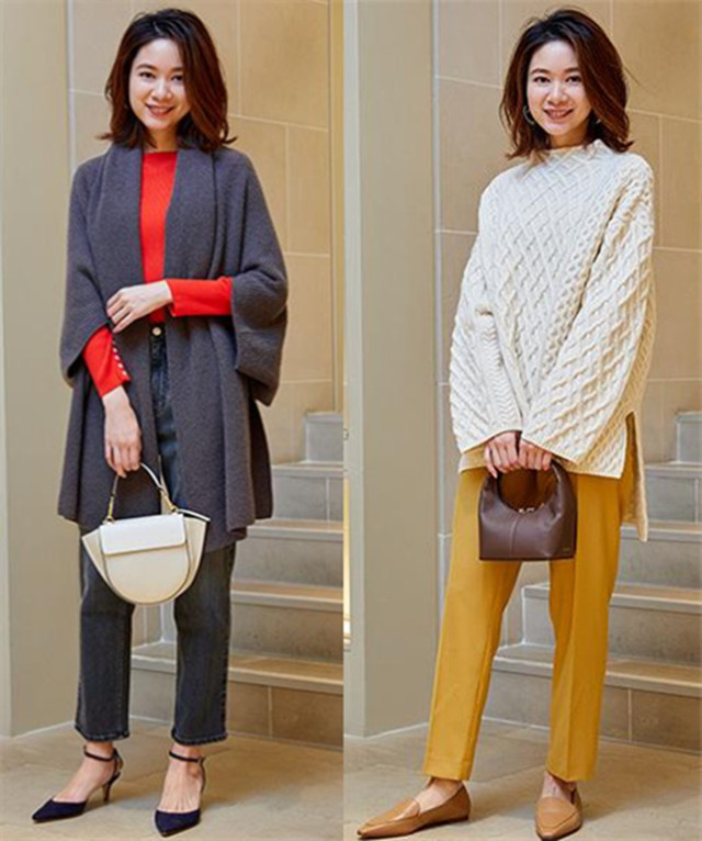 各种大衣搭配各色内搭毛衣,大衣内搭毛衣推荐低领厚