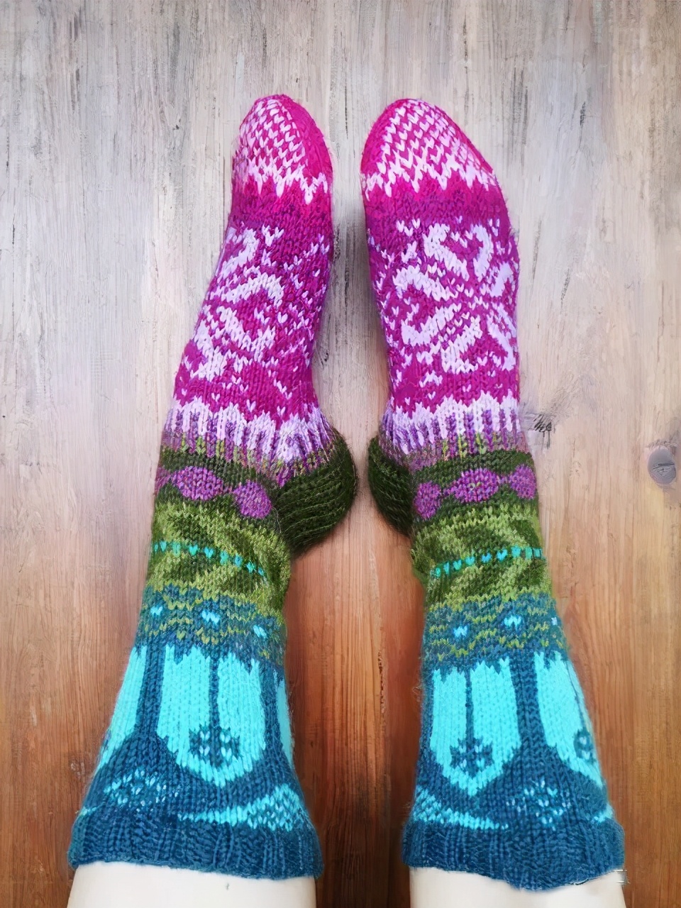 自己织的毛线袜,在家穿的毛线袜怎么织