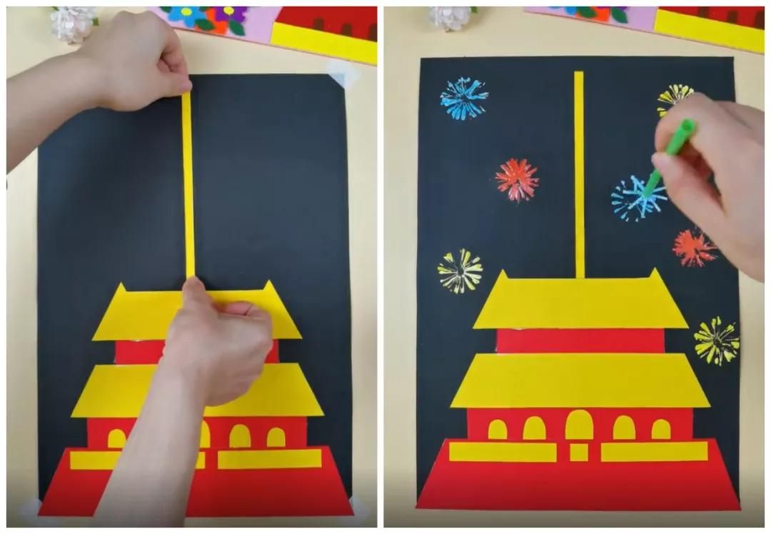 国庆节祝福祖国幼儿园手工,国庆节幼儿园手工祖国妈妈我爱你