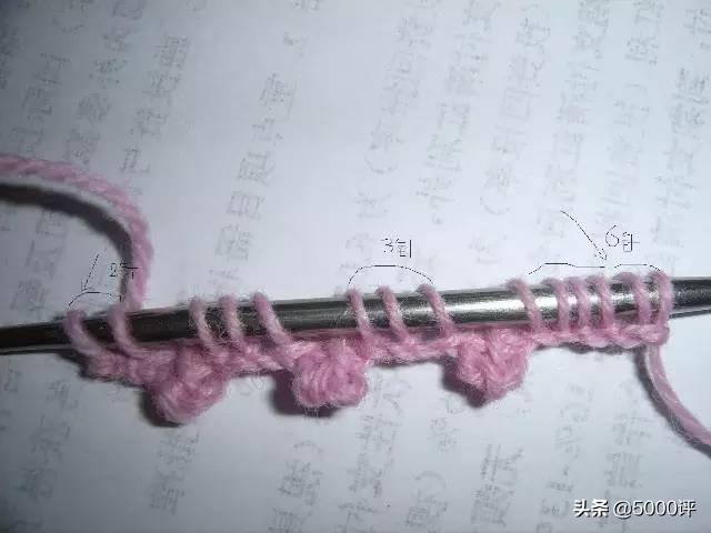 平针狗牙边收针编织教程,编织狗牙针教程
