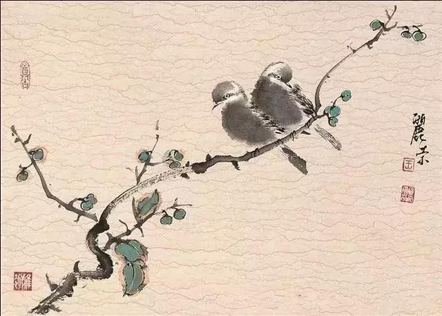 写意花鸟配景石的画法,干货写意花鸟类的画法