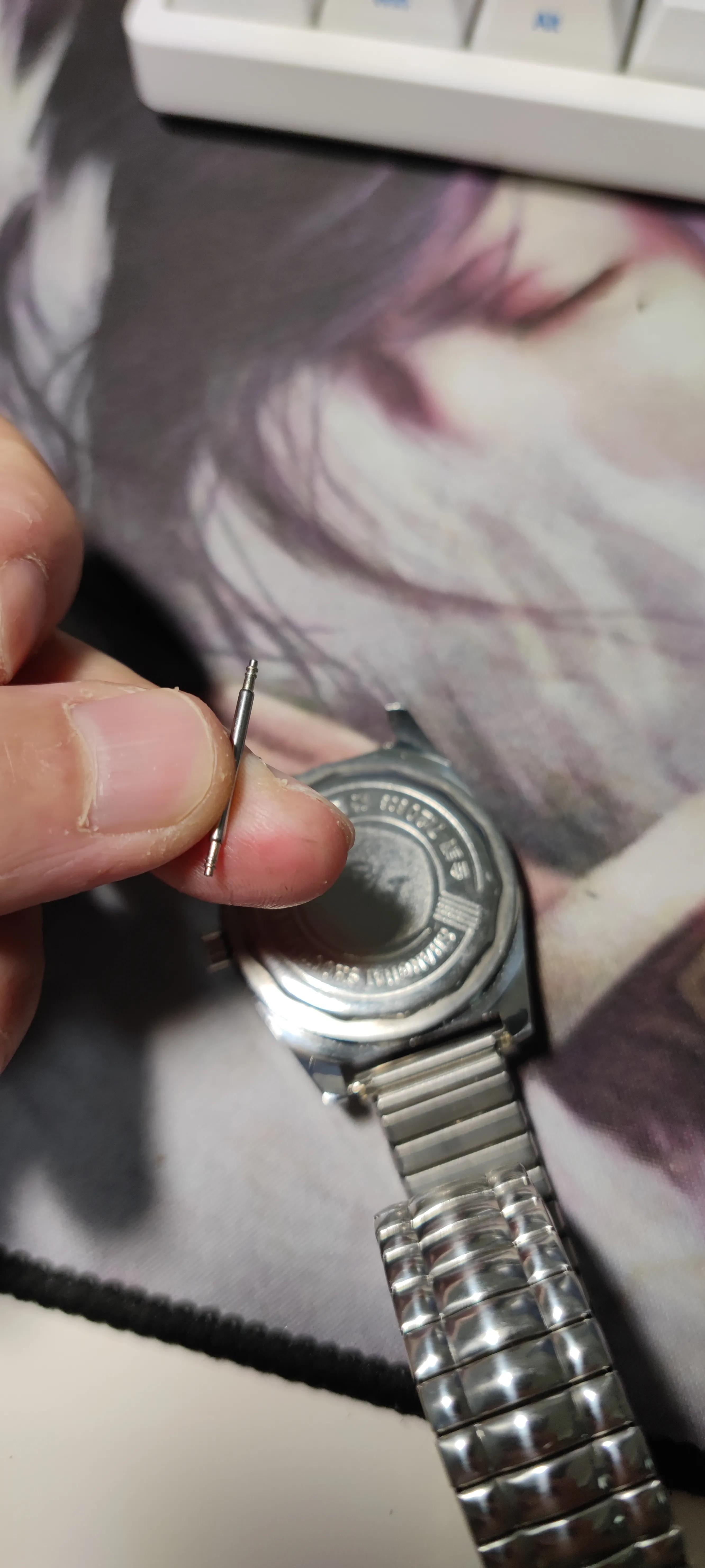 老款弹力表带怎么截取表带,弹簧表带拆卸视频教程