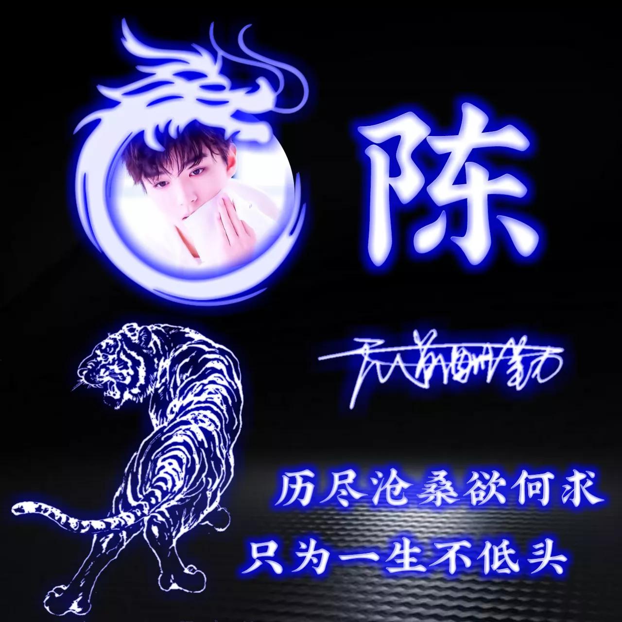 代表好运的姓氏头像图片,姓氏头像荧光励志