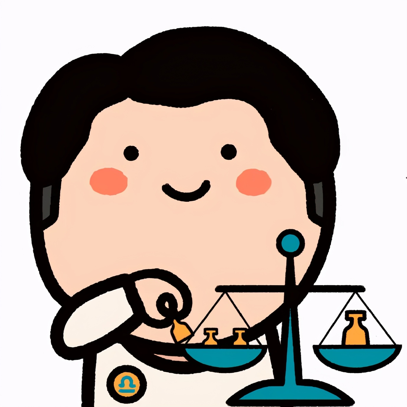 六种脸型头像插画,好看头像线描简单